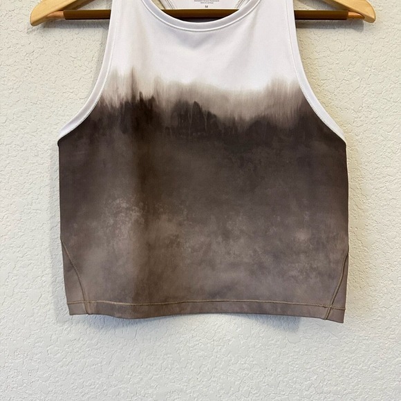 ATHLETA Shanti Watercolor Stripe Crop Racerback Tank Top #568115 - Picture 5 of 9